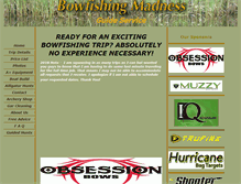 Tablet Screenshot of bowfishingmadness.com